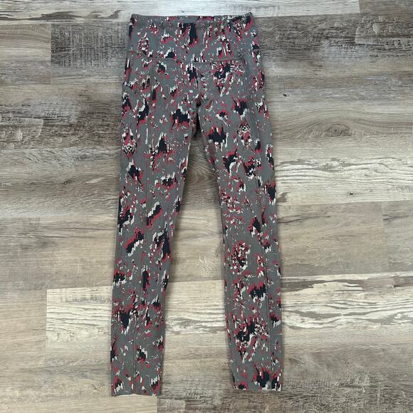 Lululemon Wunder Train Leggings Gray Abstract Print High Rise 25” Size 4 - Picture 4 of 9